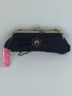 Milleni Womens Clutch Black Bag Evening Purse Beaded Handbag