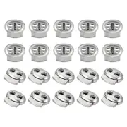 4mm Dia Plastic Cord Lock - 50Pack - Good for Drawstring Backpack - Silver