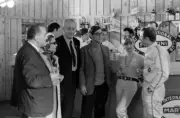 Mastern Gregory in conversation with Lucien Bianchi Le Mans 1968 Old Photo
