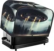 UFO landing Toaster Cover 2 Slice Bread Machine Covers Waterproof Universal Size Kitchen Small Appliance Cover with Hang Loop, Dust and Fingerprint Protection