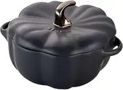 staub La Cocotte Special Shape 40508-549 Pumpkin, Cocotte, Black, 5.9 inches (15 cm), 0.2 fl oz (0.68 ml), Ceramic, Heat Resistant, Storage Container, Microwave Safe