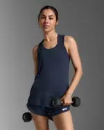 Aspire Singlet, 2XU, S, Midnight/White, Female