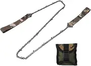 QANYEGN 36 Inch Pocket Chainsaw, Portable Thin Teeth Hand Pulled Saw, Manganese Steel Rope Saw for Camping and Pruning