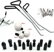 Paintless Dent Repair Tools 6 Pieces of Dent Removal Rods with Awl Head Paintless Dent Removal Kit Car Auto Body Dent Removal of Hail Dents and Door Ding (3pcs red Rod 20 pcs Pen)