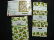 Fig Tree Christmas Stitched Patchwork Panel Quilt Kit + Backing + 3 Charm Packs