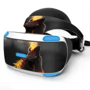 Skin Wrap for Sony Playstation PSVR Headset Wolf howling at Moon