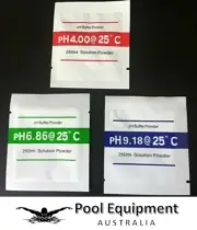 3x Digital PH Tester pH Powder Buffer Calibration Sachet pH4.00 pH6.86 9.18pH