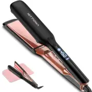 Flat Iron Hair Straightener – 1.75” Ceramic Infrared Ionic Flat Iron with 5s ...
