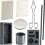 9 Pcs Graphite Torch Melting Casting Kit Graphite Crucible Set Ingot Torch Melti