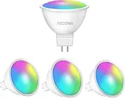 FECONN MR16 Smart Bulb,5W=40W, GU5.3 LED WiFi Light, AC/DC 12V, Compatible with Alexa, Google Home, SmartThings, Tunable White 2700K-6500K, Colour Changing, 2 Pin Spotlight, 4 Pack