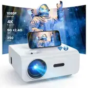 Groview 5G WiFi Bluetooth Projector, 12000 Lux 1080P 4K Support + 100" Screen