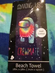 Among Us Crewmate Beach Towel Size 28 in x 58 in 100% Cotton