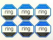 6 Ring Doorbell Sticker Video Security Camera Door/Window Decal 3.5 x 3.5 inch