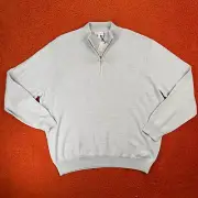 PETER MILLAR Mens XXL 2XL Canton Stripe Zip Sweater Pullover Merino Wool $225