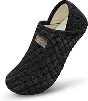 [Scurtain] Men Women Slippers House Slipper Socks Unisex Adults House Shoes Velvet Lining Lightweight Indoor Slippers Travel Slippers Non-Slip Sole Warm Slippers