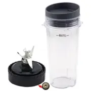 16 oz Cup with Lid + Blade Assembly 357KKU800 for Nutri Ninja BL810 BL820 BL830