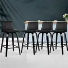 NEW MyBar Wooden PU Bar Stool Black Set 4pc