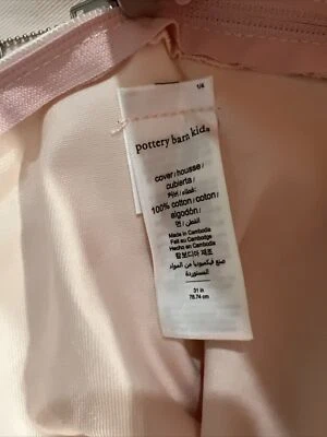 Pottery Barn Kids Twill ANYWHERE Slipcover BEANBAG COVER Blush 31" #6260