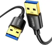 [UGREEN] USB to USB Cable, Type A Male to Male Cord for Data Transfer Compatible with Hard Drive, Laptop, DVD Player, TV, Hub, Monitor, Camera, Set Top Box and More 0.5M