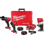 Milwaukee Hammer Drill and Impact Driver 18-V Li-Ion Cordless Brushless W/Router