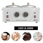 Depilatory Wax Warmer Dual Pot Electric Wax Heater Skin Hand Feet Spa Epilator