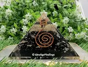 Shungite Crystal Orgonite Pyramids, Shungite Pyramid | Orgone Generator Crystal Pyramids for Positive Energy (Orgone Pyramid EMF Protection)