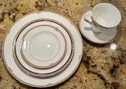 5 Pc Place Setting Wedgwood "Monaco" Dinner Salad Bread Cup Saucer New W Tags
