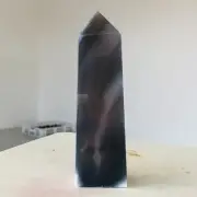 365g Natural Brazil Agate Quartz Crystal Obelisk Wand Point Mineral Reiki E155