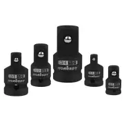 5-Piece Impact Socket Adapter and Reducer Set, 1/4-Inch Hex Shank Socket to D...