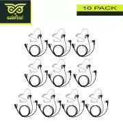 Two Way Radio Earpiece with Mic Headset 2Pin For Kenwood Baofeng Retevis 10PACK