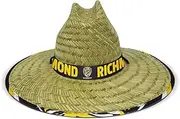[Burley Sekem] AFL Straw Hat - Richmond Tigers - Wide Brim - Adjustable Chin Strap