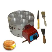 7 Holes Egg Hamburg Furnace Commercial Gas Burger Oven Red Bean Cake Maker