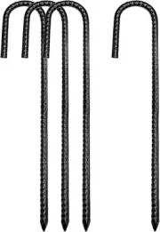 Rebar Stakes J Hook Heavy Duty Garden Stakes 12 Inch Tent Stakes Steel Ground An