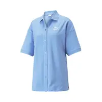在飛比找PChome24h購物優惠-Puma 襯衫 Classics Shirt 女款 藍 短袖