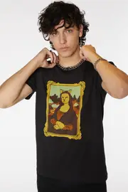 Mona Lisa Cat Cotton Tee