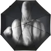 [DS. DISTINCTIVE STYLE] Middle Finger Umbrella Novelty Umbrella - Funny Gifts for Him - Waterproof Folding Umbrella for Sun Rain Days - Creative Present for Birthday