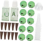 FONDOTIN 1Set Hydroponic Planting Pots with Transparent Insulation Lids Net Cups and Planting Sponges for Micro Growing Container for Indoor Hydroponic Systems