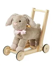 [JIGGLE & GIGGLE] Bunny Walker Push Cart Playing Toy (12 Months+) in Grey