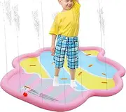 Non-Slip Sprinkler for Kids - Dog Sprinkler Shallow Pool - Foldable Water Activity Outdoor Games for Backyard Garden Lawn Yard Camping Sites
