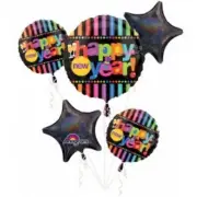 NEW Anagram Bouquet of Balloons HAPPY NEW YEAR 5 SuperShape Centerpiece