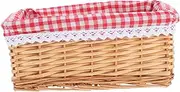 GANAZONO Wicker Basket with Liner Handwoven Storage Organizer for Home Stylish and Durable Willow Basket for Kitchen Bathroom Nursery and More Honey Color