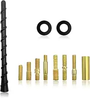 DXNQ Car Spiral Antenna, 7 Inch Flexible Rubber Retrofit Antenna with Screw Adapters, Waterproof Non-Slip Car Toppers Antenna Replacement for Trucks Cars SUVs, Exterior Car Accessories