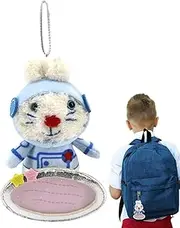 [Generic] Kids Name Tags for Backpack,Luggage Tag for Kids - Doll Keychain Multi-Purpose, Schoolbag Doll Pendant Cartoon for School Classroom, Library Or Room at Home