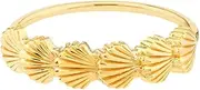 [JewelryWeb] 14k Yellow Gold Scallop Seashell Ring Band Style-Ring for Women