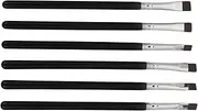 WRITWAA 6Pcs Eyeliner Makeup Tool Flat Eyebrow Brushes for Eye Cosmetics Durable Eye Makeup Brush Kit for Personal and Professional Use Convenient Travel