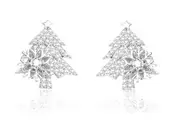 Christmas Tree Earrings Colorful Christmas Tree Drop Dangle Earrings