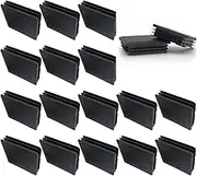 Pack of 20 NUZAMAS Square Black Plastic End Caps,100 x 100mm Plastic Plugs,Square Tube Anti-Slip Mat, Plastic Caps End Tube Insert for Chairs Desks Tables Beds Furniture Foot Plug Steel Pipe Cover
