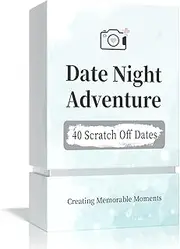 40 Date Night Ideas Card Games for Couples - Scratch Off Couples Games with Unique and Fun Date Night Adventures - Romantic Newlywed and Wedding for Him, Couple, Boyfriend or Husband