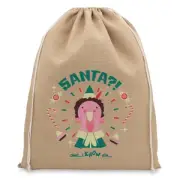 Elf Santa OMG Christmas Hessian Sack