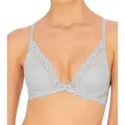 Natori Bra 38DD Feathers Rainy Light Blue Underwire Contour Lace NEW $72